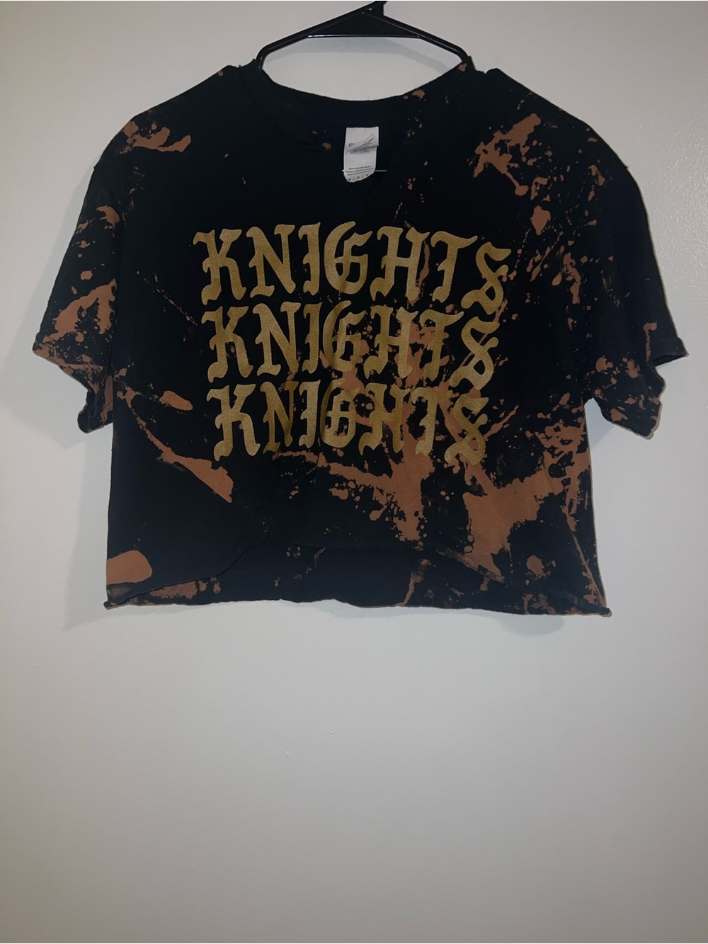 Ladies UCF Knights Tie Dye Crop Top Black